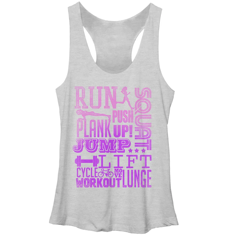 Women's CHIN UP Run Squat Jump Workout Racerback Tank Top sold by Chin Up Apparel