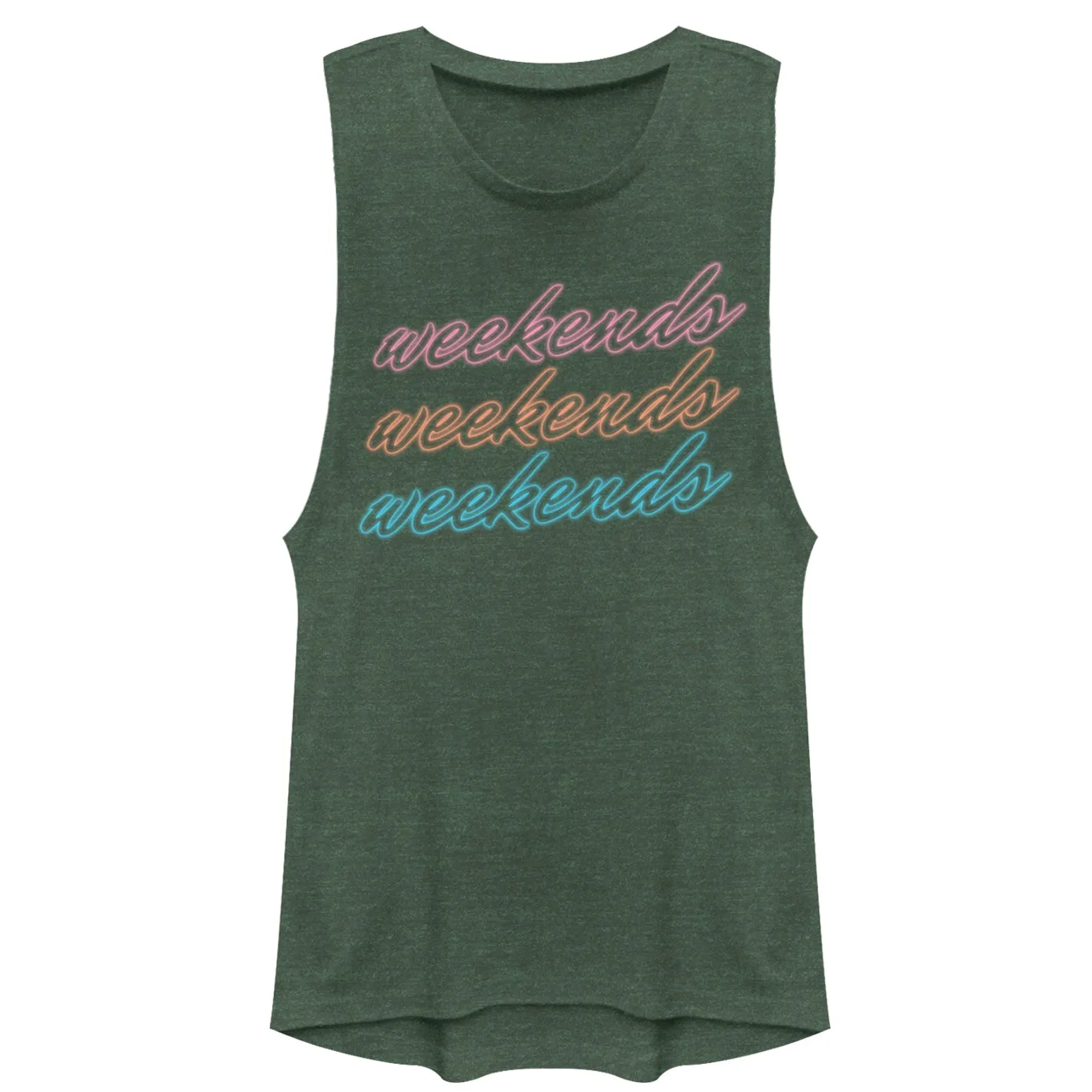 Junior's CHIN UP Weekends All Day Festival Muscle Tee sold by Chin Up Apparel