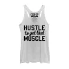 Women's CHIN UP Hustle to Get Muscle Racerback Tank Top sold by Chin Up Apparel