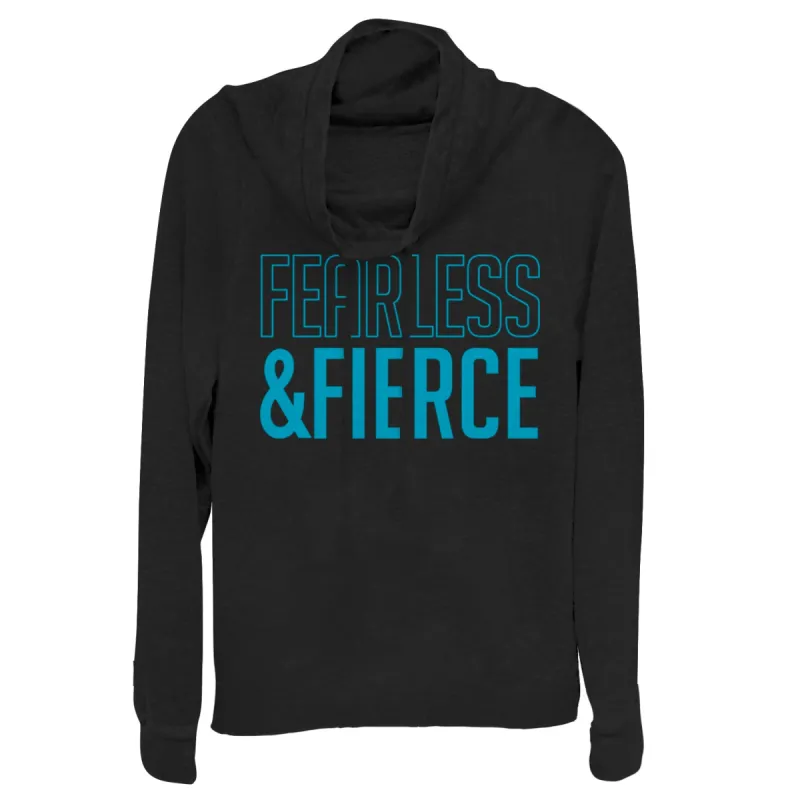 Junior's CHIN UP Fearless and Fierce Cowl Neck Sweatshirt sold by Chin Up Apparel