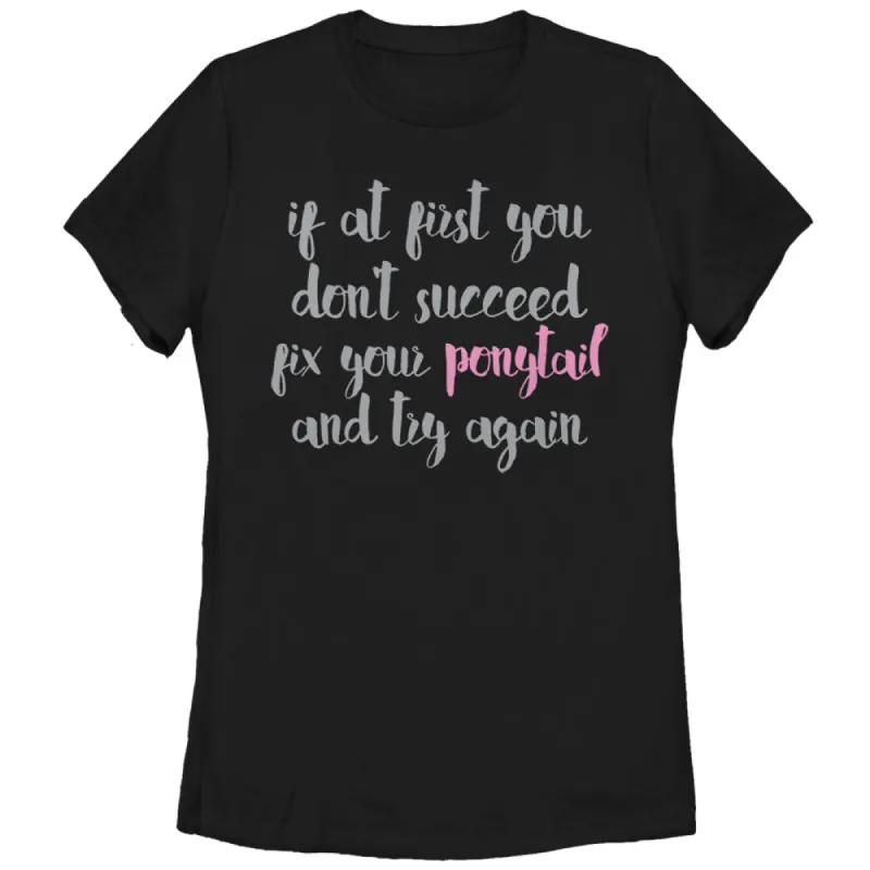 Women's CHIN UP Fix Your Ponytail T-Shirt sold by Chin Up Apparel
