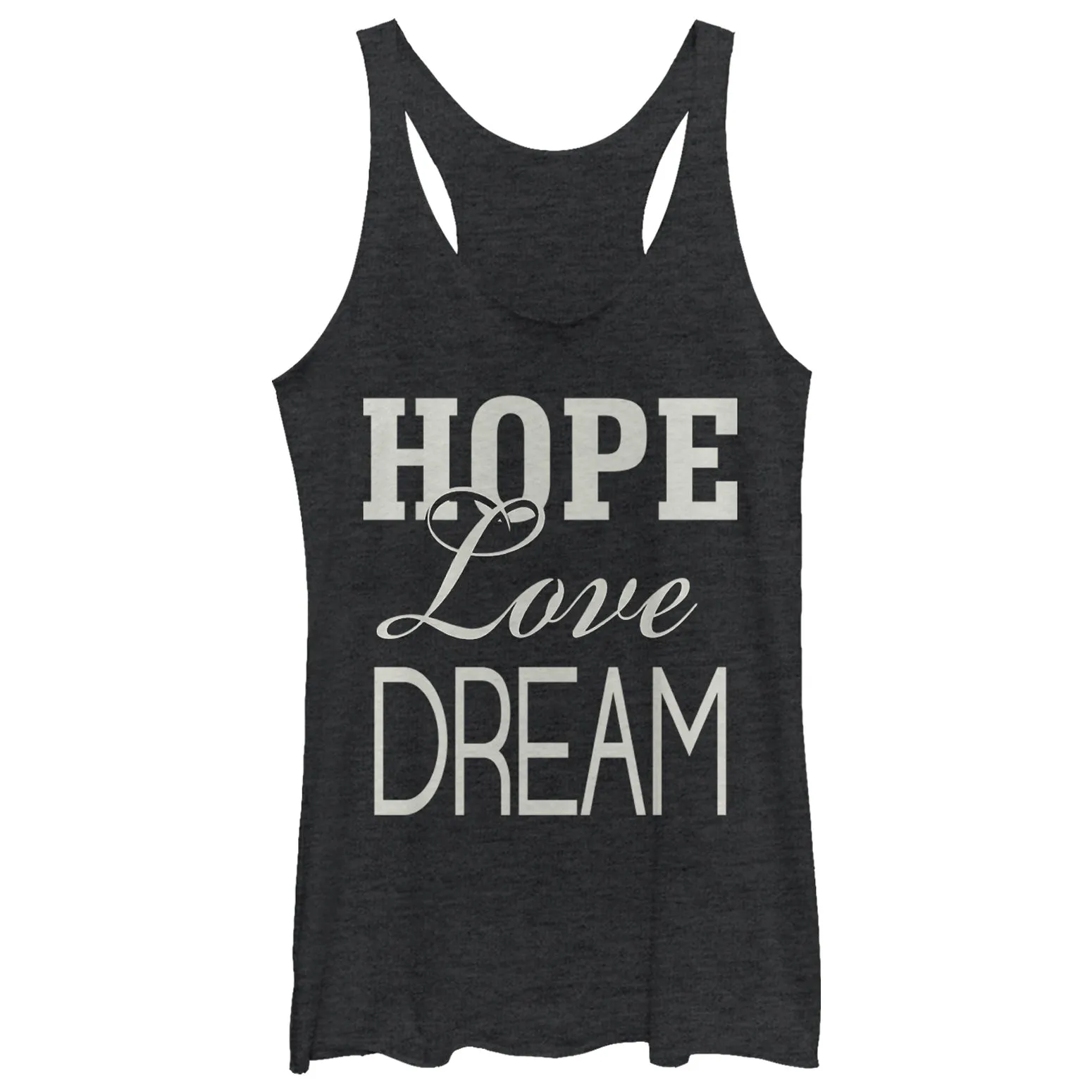 Women's CHIN UP Hope Love Dream Racerback Tank Top sold by Chin Up Apparel