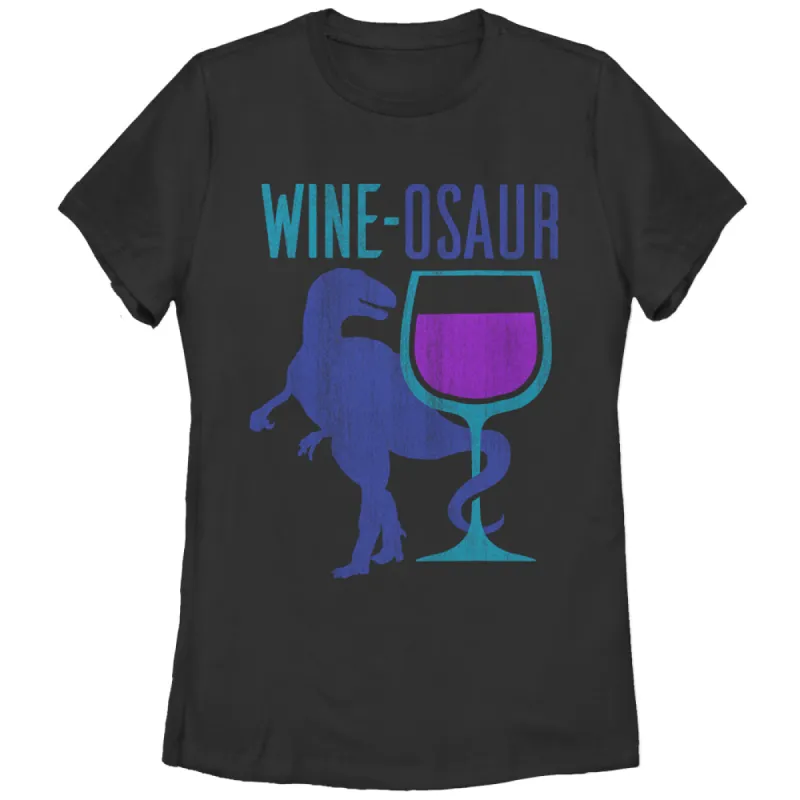 Women's CHIN UP Wine Dinosaur T-Shirt sold by Chin Up Apparel
