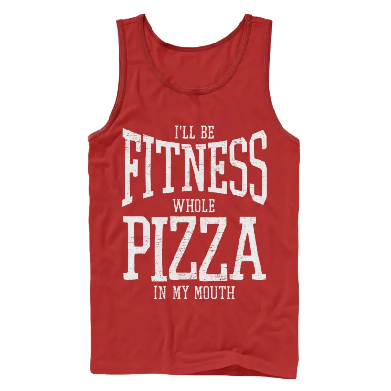 Men's CHIN UP Fitness Whole Pizza Tank Top sold by Chin Up Apparel