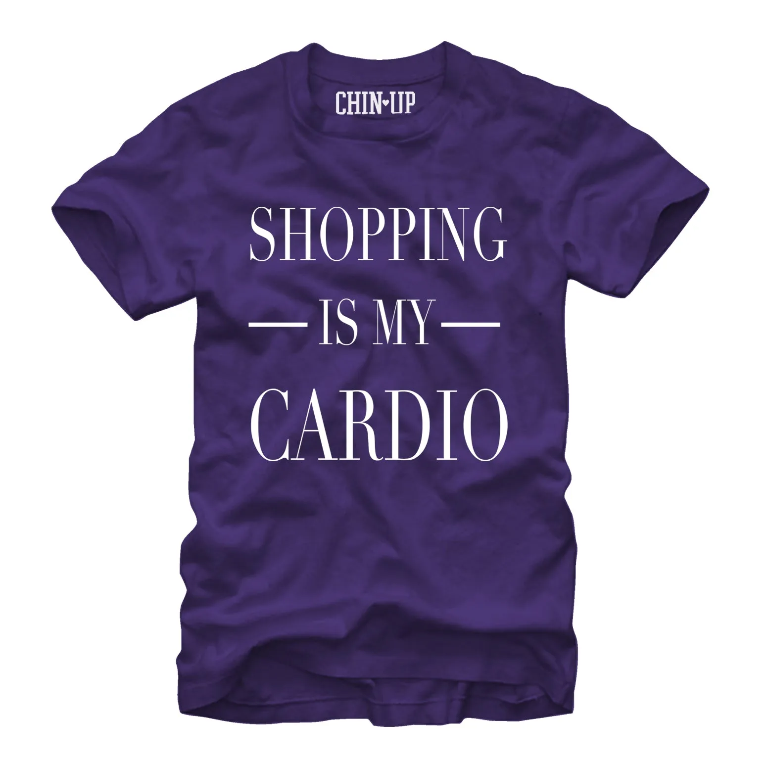 Women's CHIN UP Shopping is My Cardio Boyfriend Tee sold by Chin Up Apparel