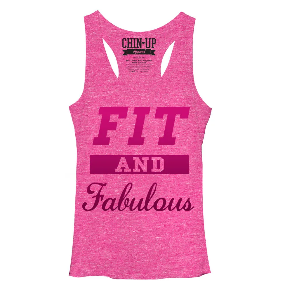 Women's CHIN UP Fit and Fabulous Racerback Tank Top sold by Chin Up Apparel
