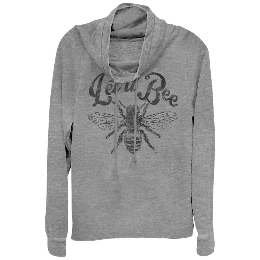 Junior's CHIN UP Let It Bee Cowl Neck Sweatshirt sold by Chin Up Apparel