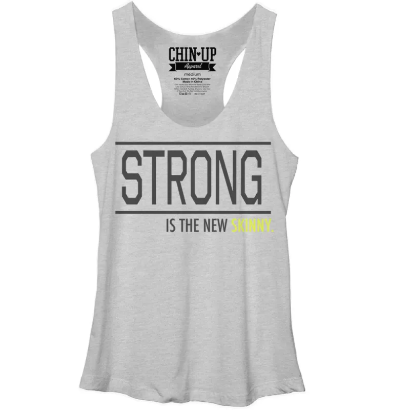 Women's CHIN UP The New Skinny Racerback Tank Top sold by Chin Up Apparel