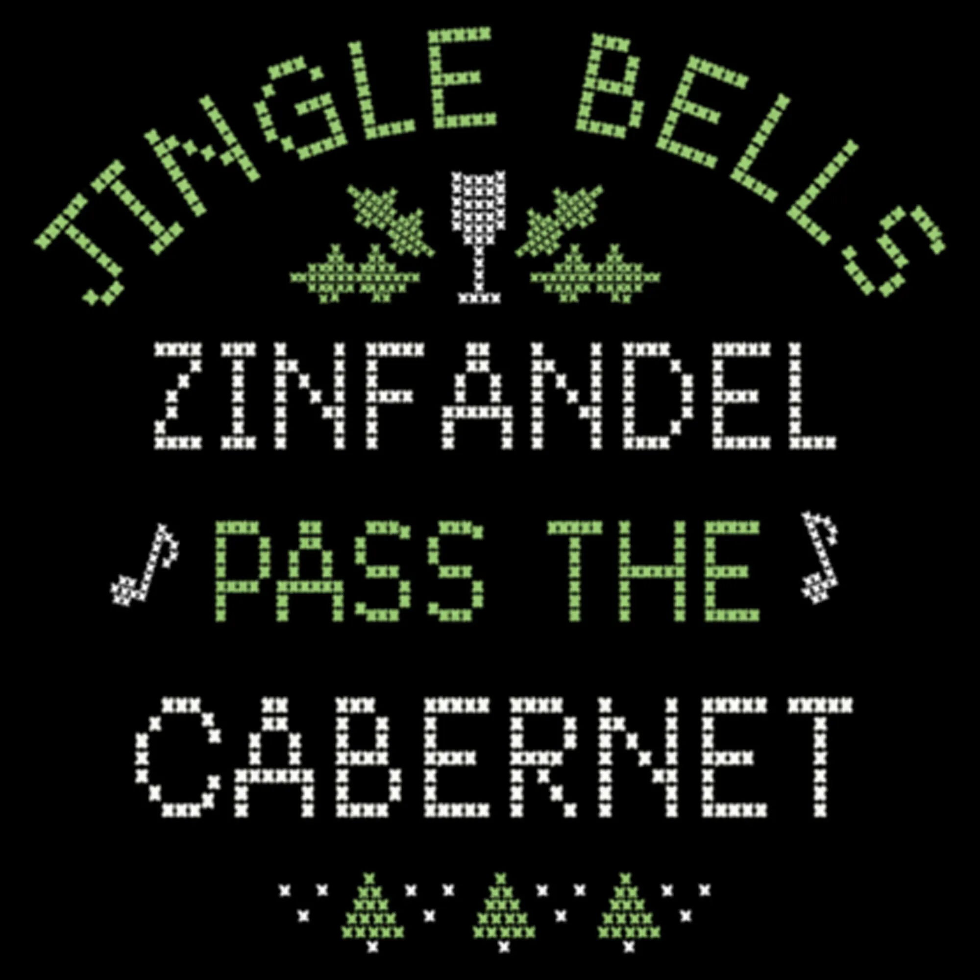 Women's CHIN UP Christmas Wine Song T-Shirt sold by Chin Up Apparel product image thumbnail 2