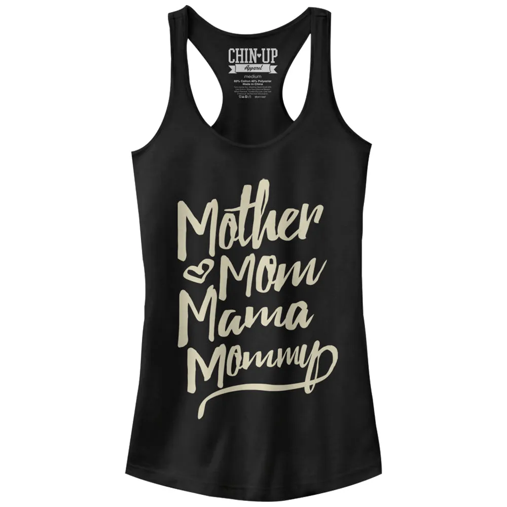 Junior's CHIN UP Mother Mom Mama Mommy Racerback Tank Top sold by Chin Up Apparel