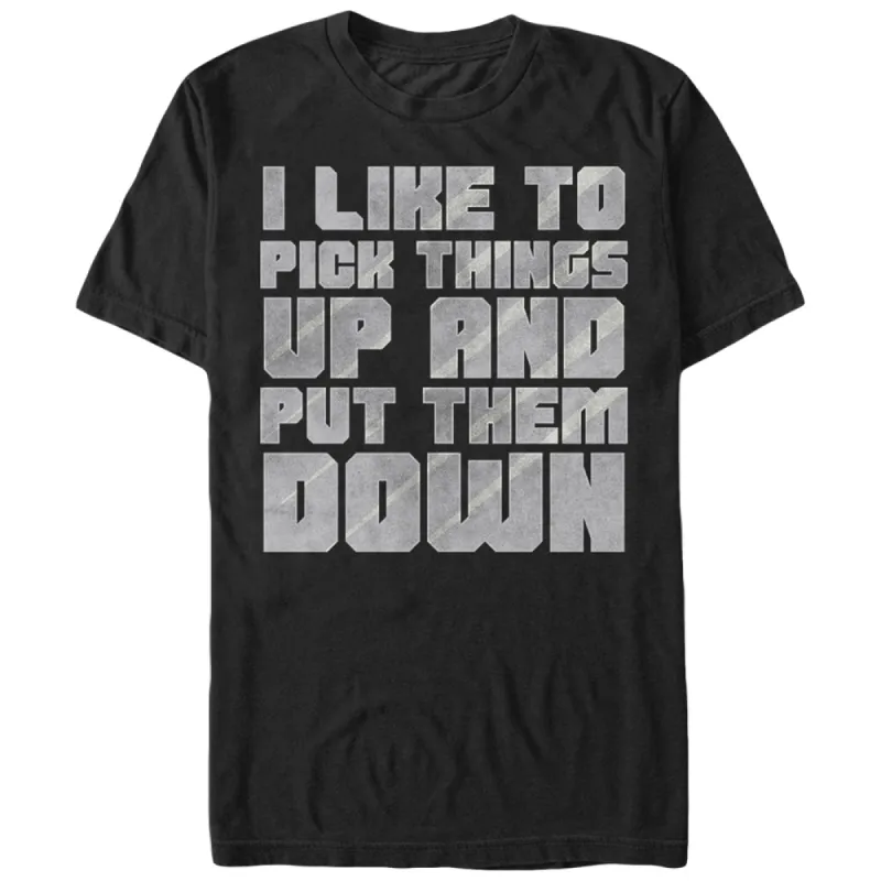 Men's CHIN UP Pick Things Up and Put Them Down T-Shirt sold by Chin Up Apparel