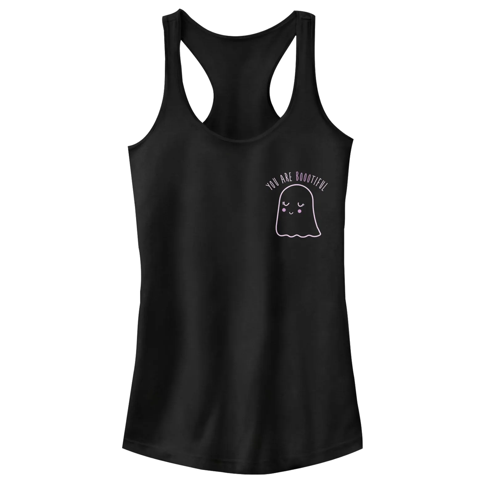 Junior's CHIN UP Halloween You Are Bootiful Ghost Racerback Tank Top sold by Chin Up Apparel