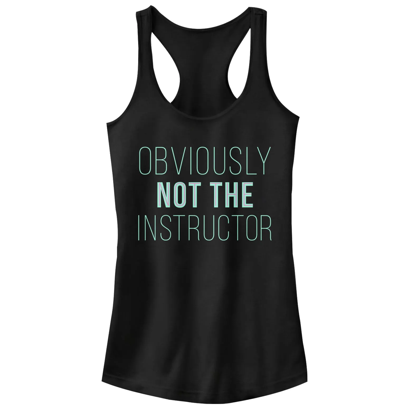 Junior's CHIN UP Not the Instructor Racerback Tank Top sold by Chin Up Apparel