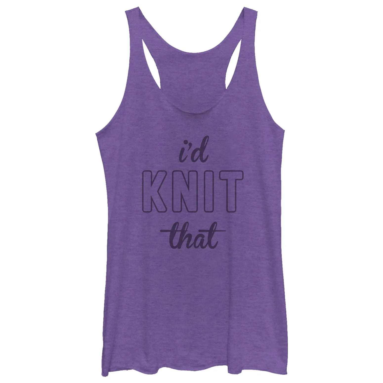 Women's CHIN UP I'd Knit That Racerback Tank Top sold by Chin Up Apparel product image thumbnail 2
