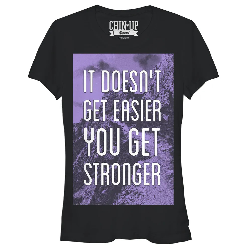 Junior's CHIN UP Getting Stronger T-Shirt sold by Chin Up Apparel