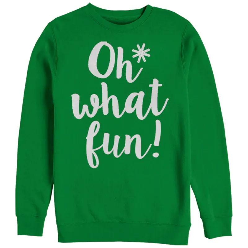 Women's CHIN UP Christmas What Fun Sweatshirt sold by Chin Up Apparel