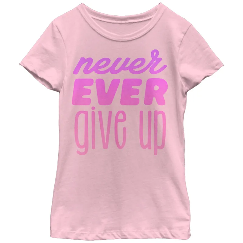 Girl's CHIN UP Never Give Up T-Shirt sold by Chin Up Apparel
