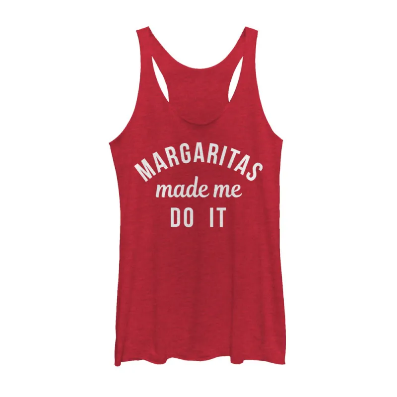 Women's CHIN UP Margaritas Made Me Do It Racerback Tank Top sold by Chin Up Apparel