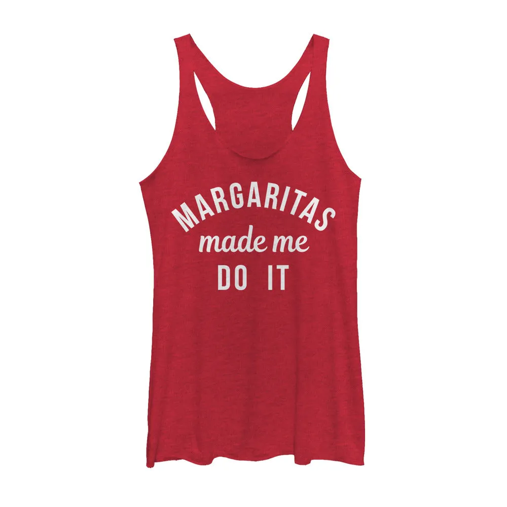 Women's CHIN UP Margaritas Made Me Do It Racerback Tank Top sold by Chin Up Apparel