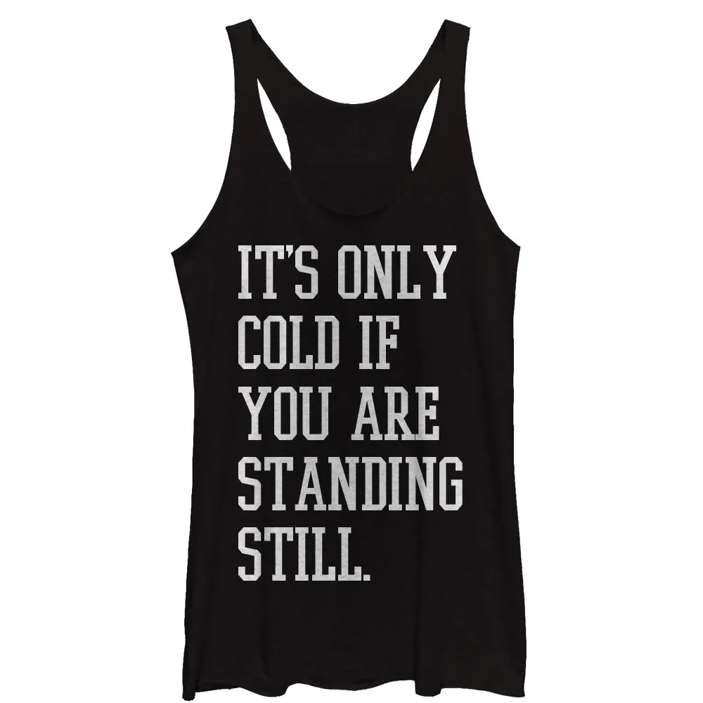 Women's CHIN UP Standing Still Racerback Tank Top sold by Chin Up Apparel