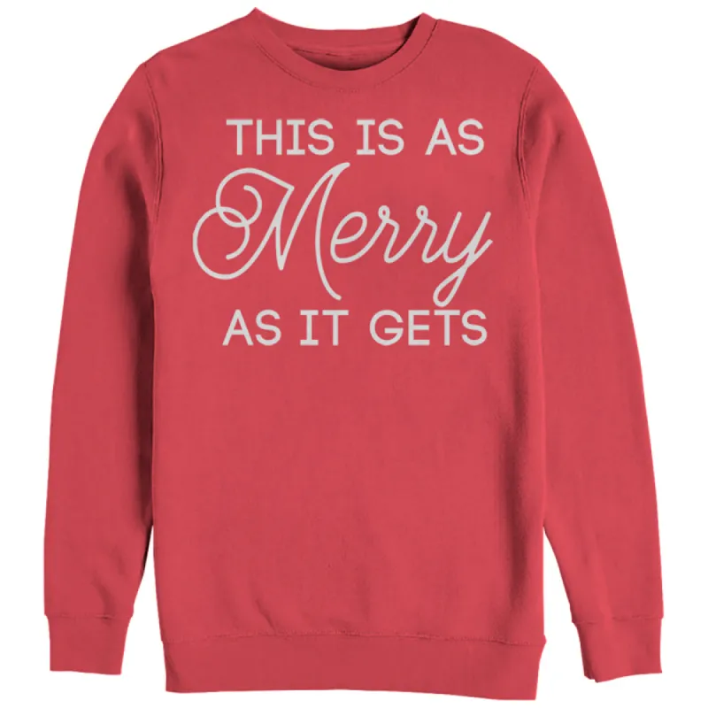 Women's CHIN UP Christmas Merry Fill Sweatshirt sold by Chin Up Apparel