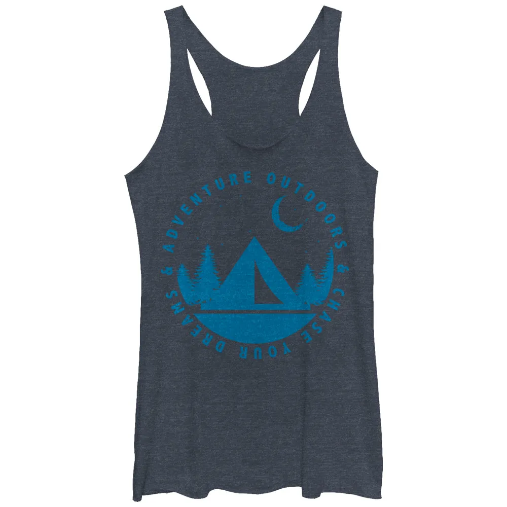 Women's CHIN UP Adventure Outdoors Dream Racerback Tank Top sold by Chin Up Apparel