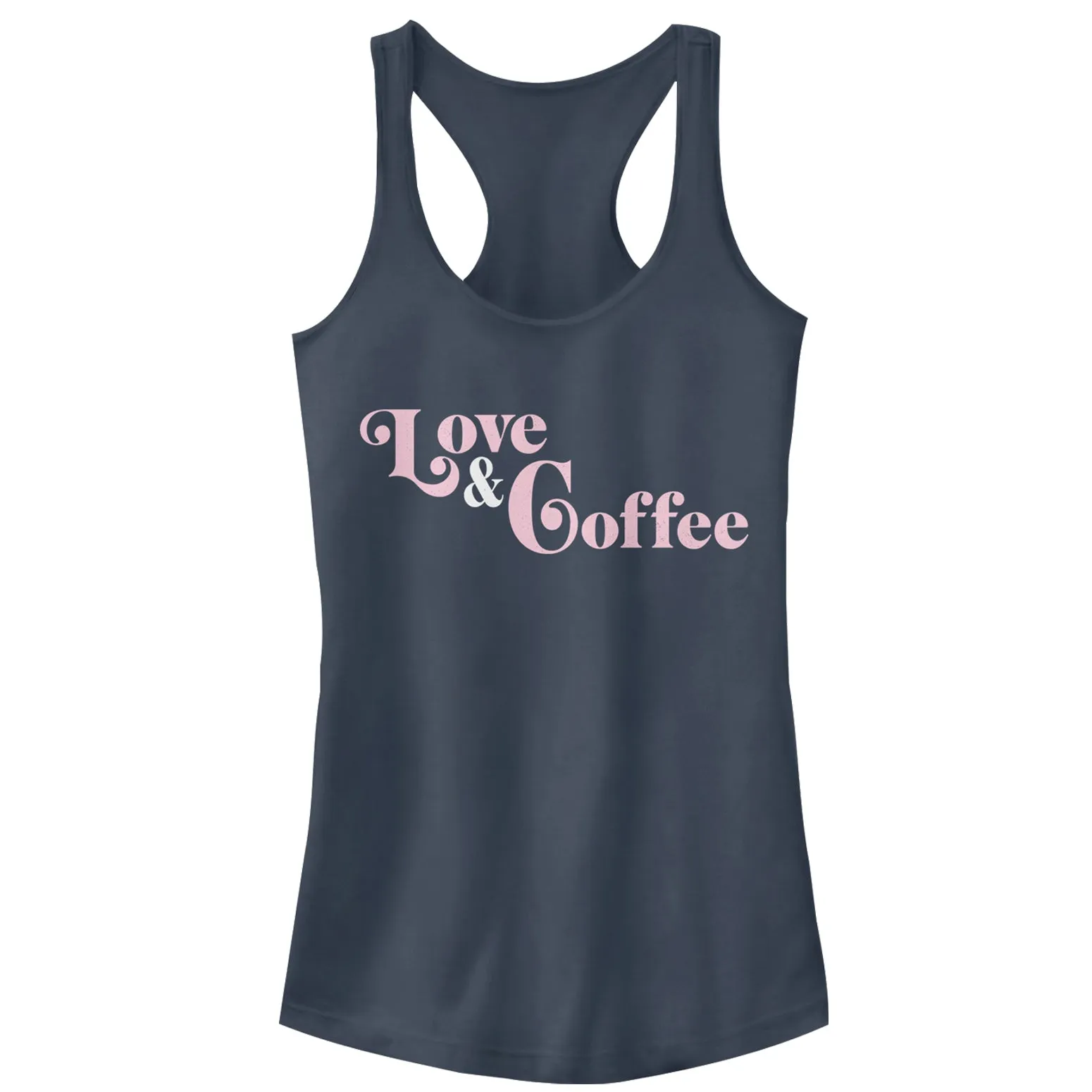 Junior's CHIN UP Love and Coffee Racerback Tank Top sold by Chin Up Apparel