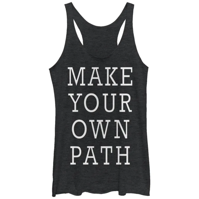 Women's CHIN UP Make Your Own Path Racerback Tank Top sold by Chin Up Apparel