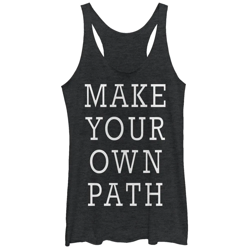 Women's CHIN UP Make Your Own Path Racerback Tank Top sold by Chin Up Apparel