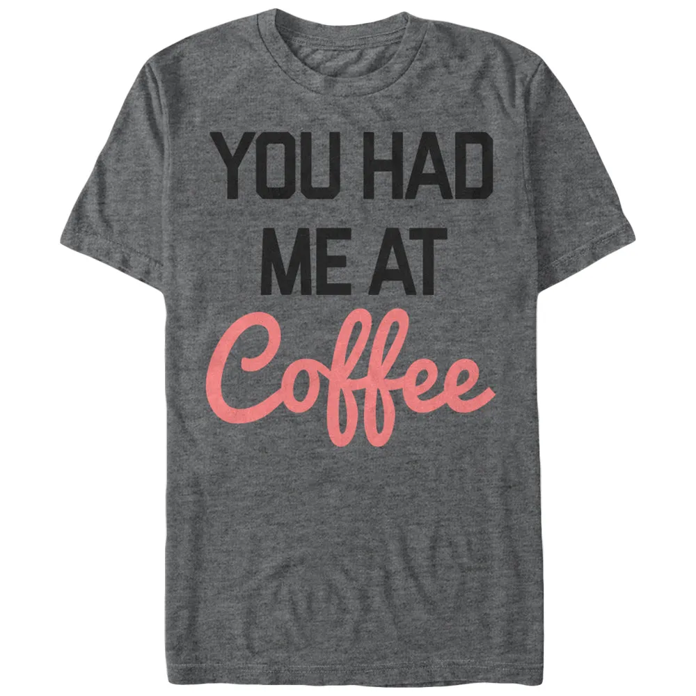 Women's CHIN UP You Had Me at Coffee Boyfriend Tee sold by Chin Up Apparel