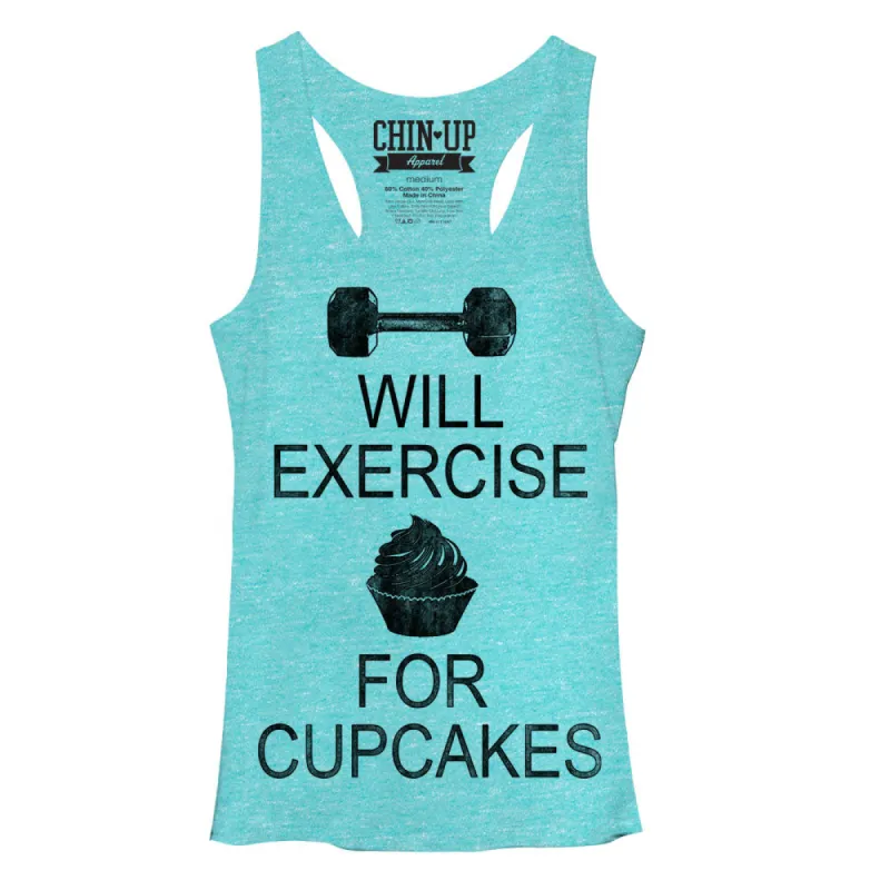 Women's CHIN UP Cupcake Racerback Tank Top sold by Chin Up Apparel