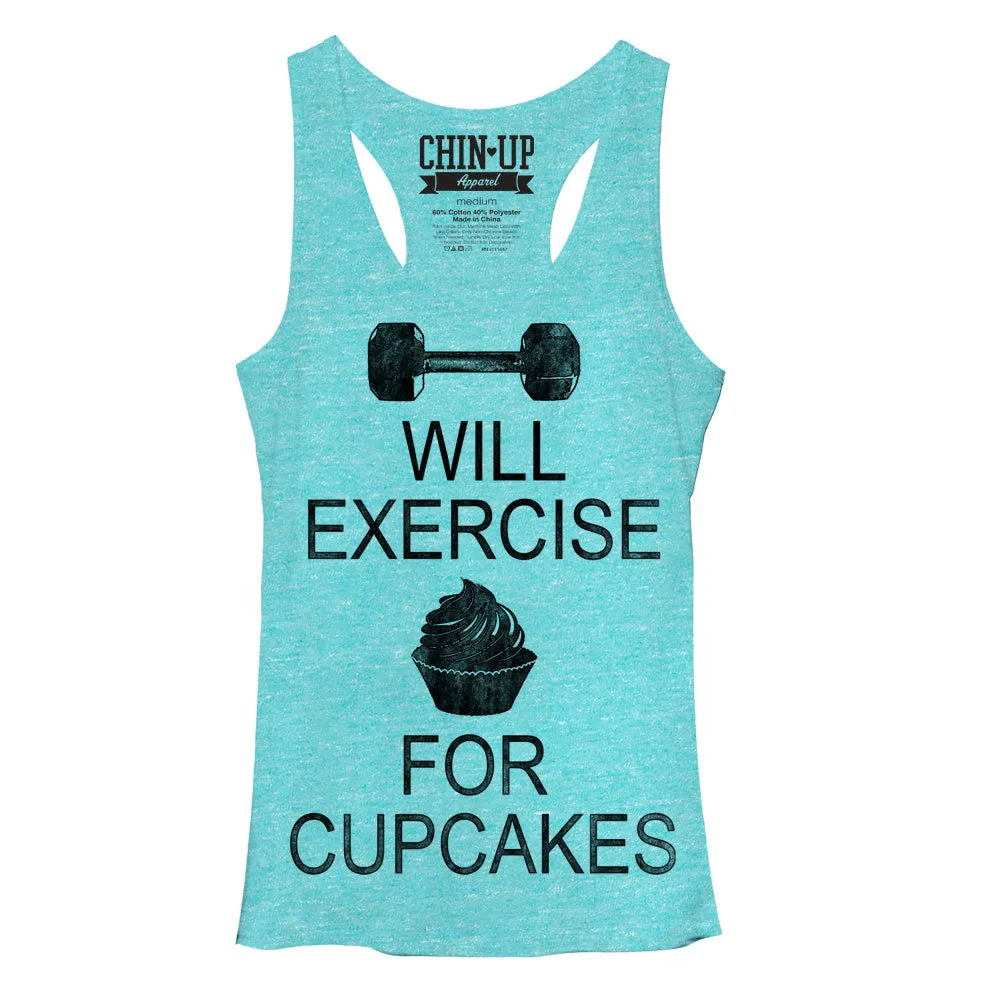 Women's CHIN UP Cupcake Racerback Tank Top sold by Chin Up Apparel