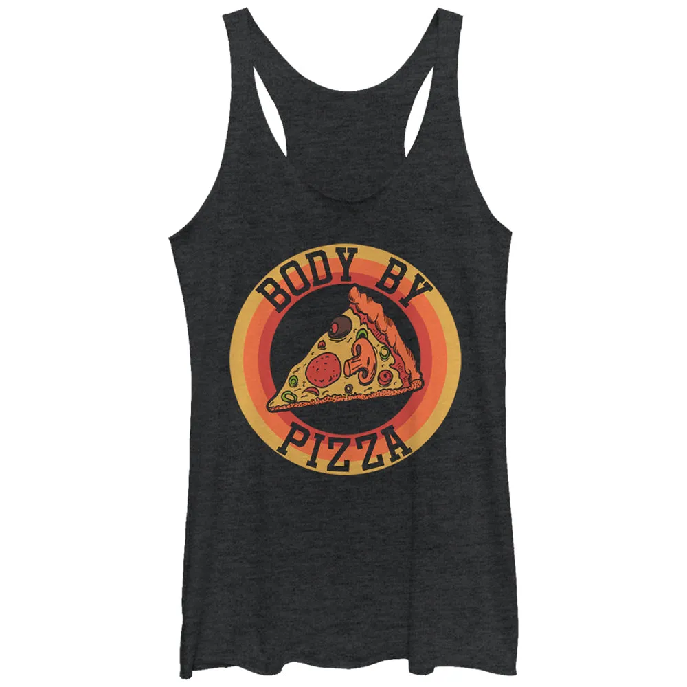 Women's CHIN UP Body By Pizza Racerback Tank Top sold by Chin Up Apparel