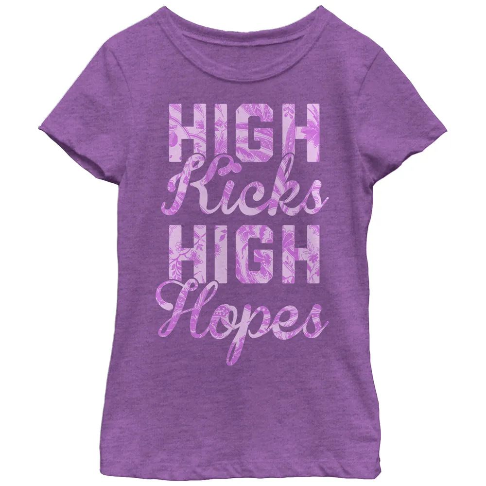 Girl's CHIN UP High Kicks High Hopes T-Shirt sold by Chin Up Apparel