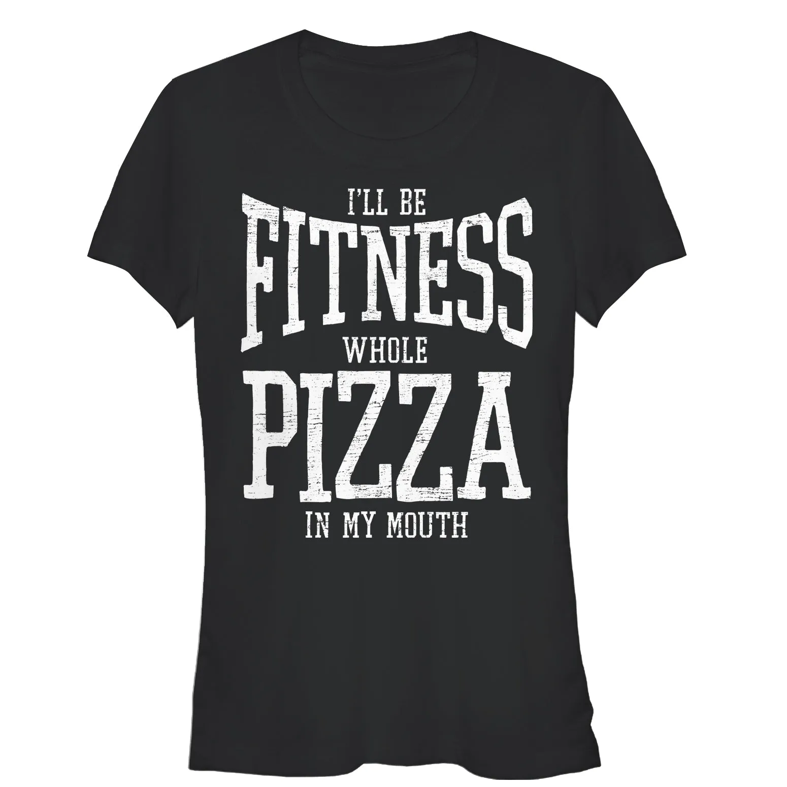 Junior's CHIN UP Fitness Whole Pizza T-Shirt sold by Chin Up Apparel