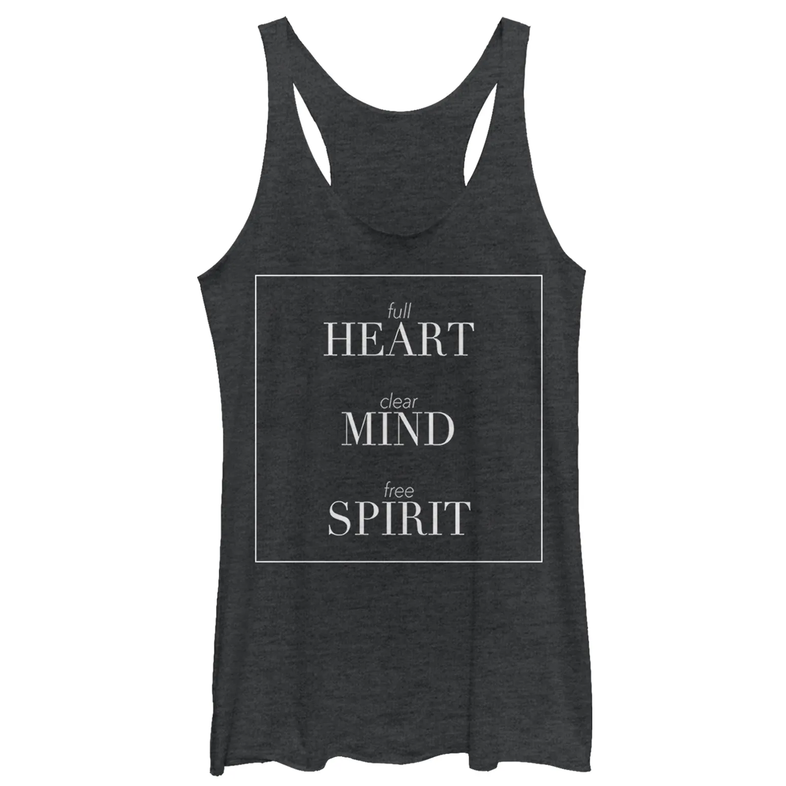 Women's CHIN UP Heart Mind Spirit Racerback Tank Top sold by Chin Up Apparel