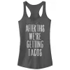 Junior's CHIN UP After This Getting Tacos Racerback Tank Top sold by Chin Up Apparel