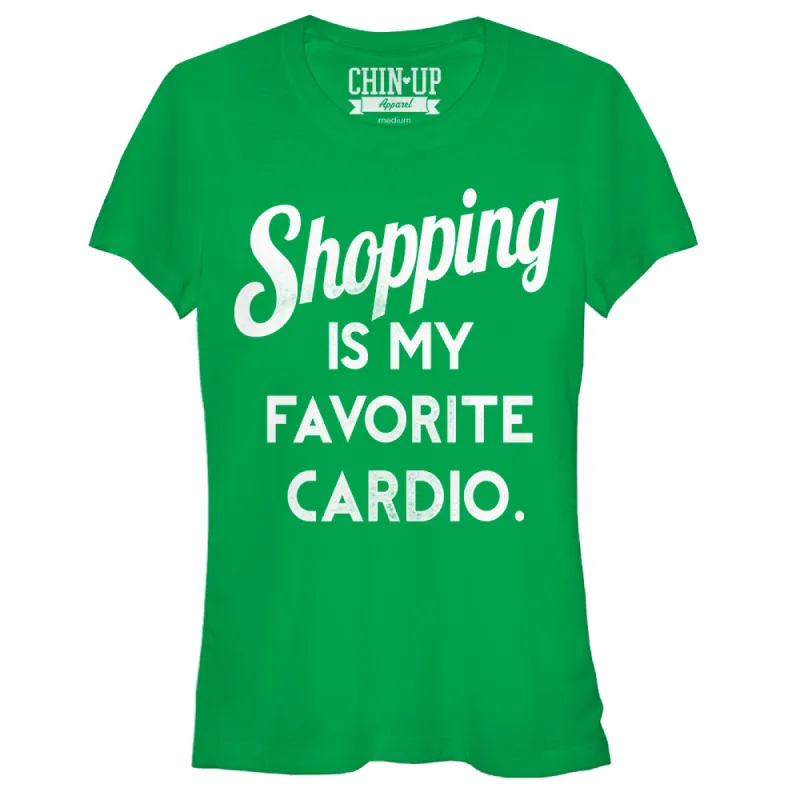 Junior's CHIN UP Shopping is Cardio T-Shirt sold by Chin Up Apparel