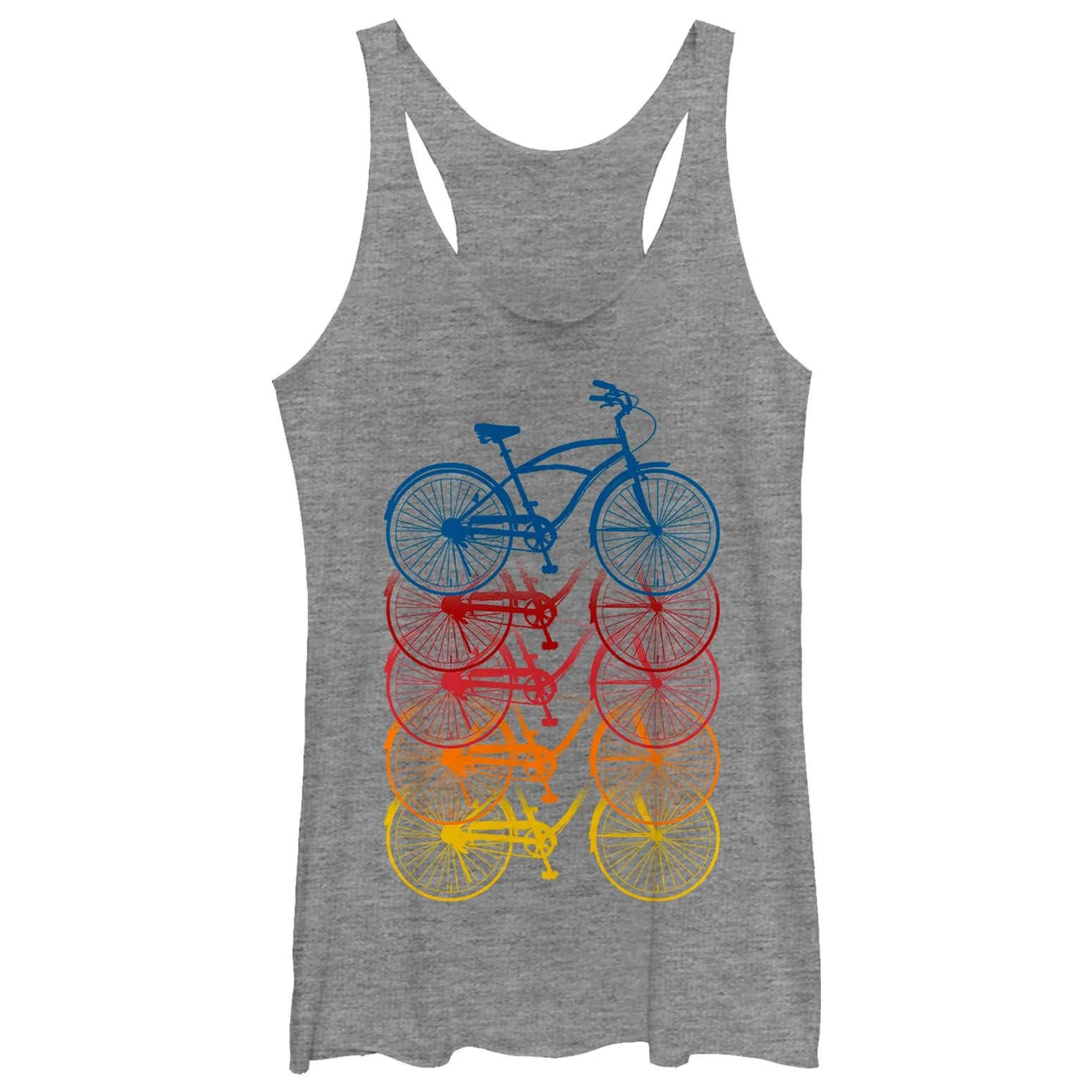 Women's CHIN UP Rainbow Bike Racerback Tank Top sold by Chin Up Apparel