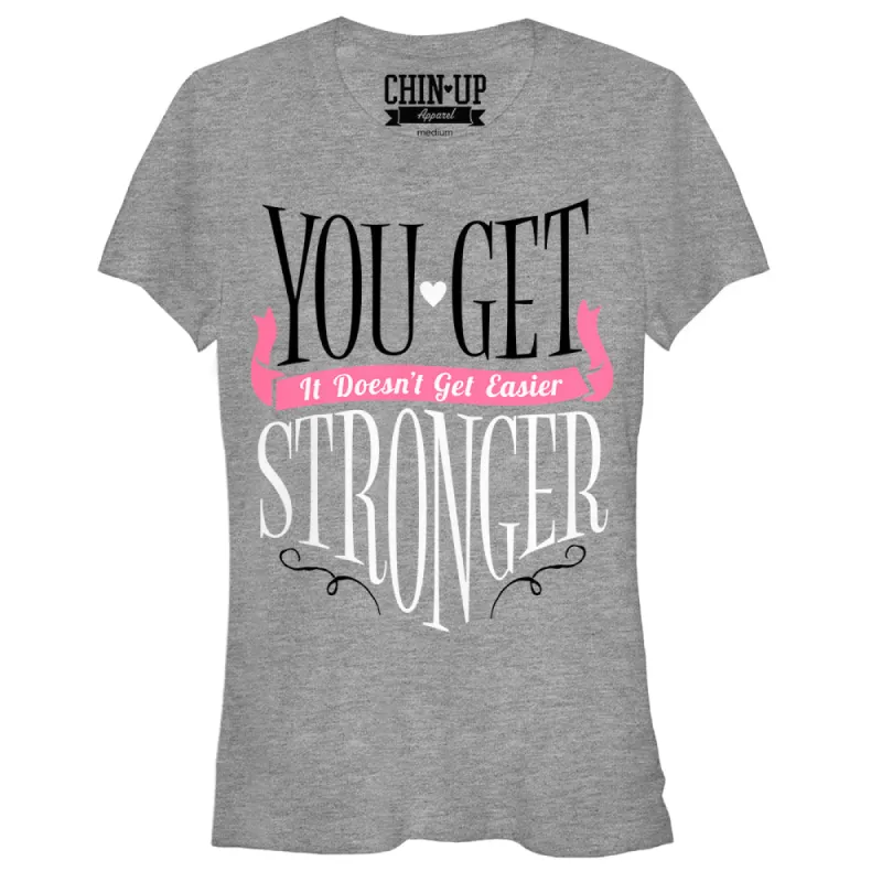 Junior's CHIN UP Stronger T-Shirt sold by Chin Up Apparel