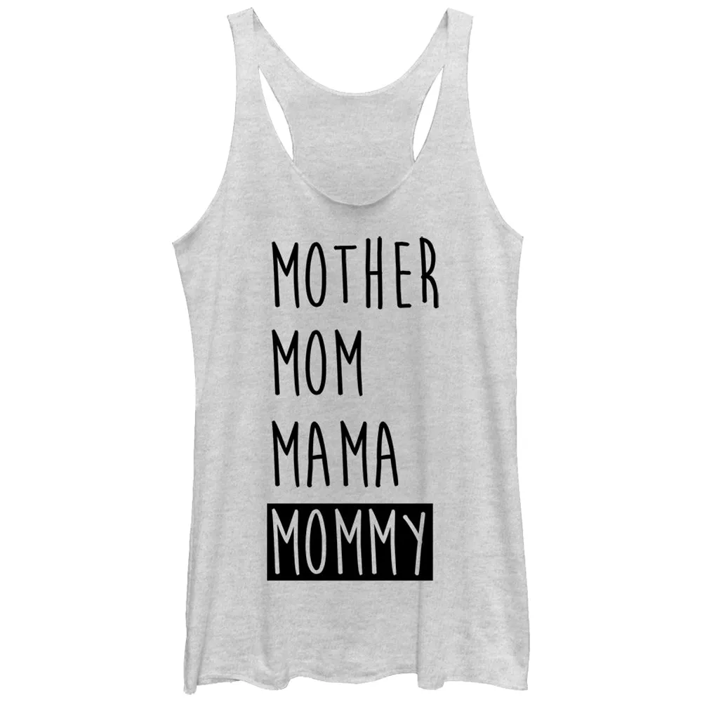 Women's CHIN UP Mom Mama Mommy Racerback Tank Top sold by Chin Up Apparel