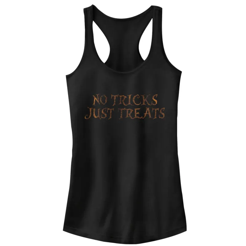 Junior's CHIN UP Halloween Just Treats Racerback Tank Top sold by Chin Up Apparel