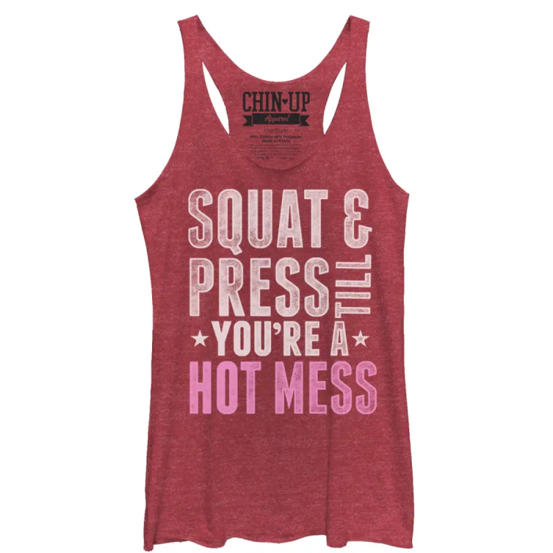 Women's CHIN UP You're a Hot Mess Racerback Tank Top sold by Chin Up Apparel