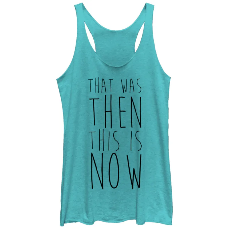 Women's CHIN UP That Was Then This is Now Racerback Tank Top sold by Chin Up Apparel