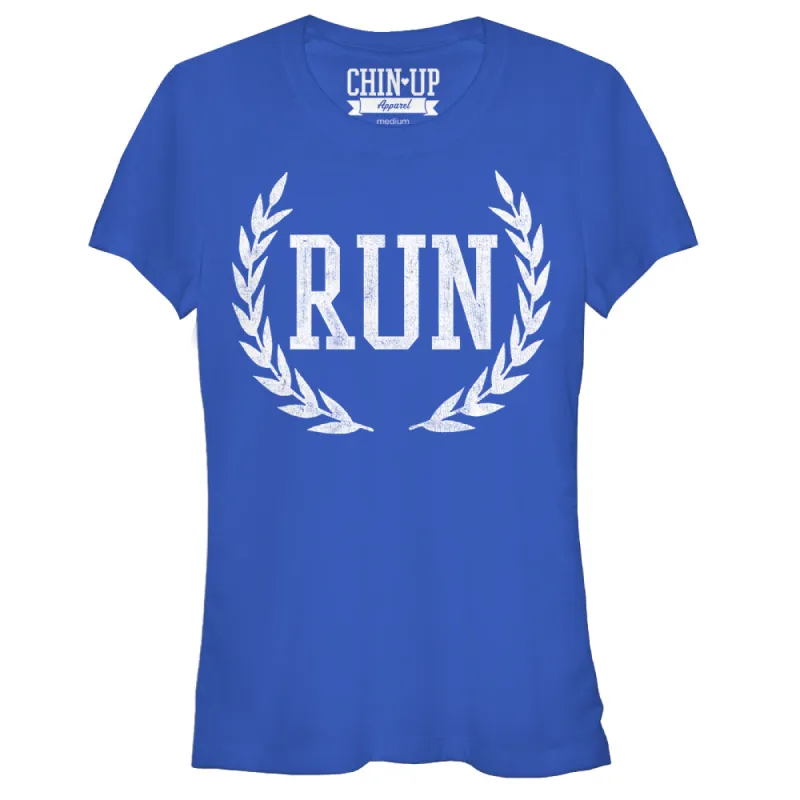 Junior's CHIN UP Crown of Laurel Run T-Shirt sold by Chin Up Apparel