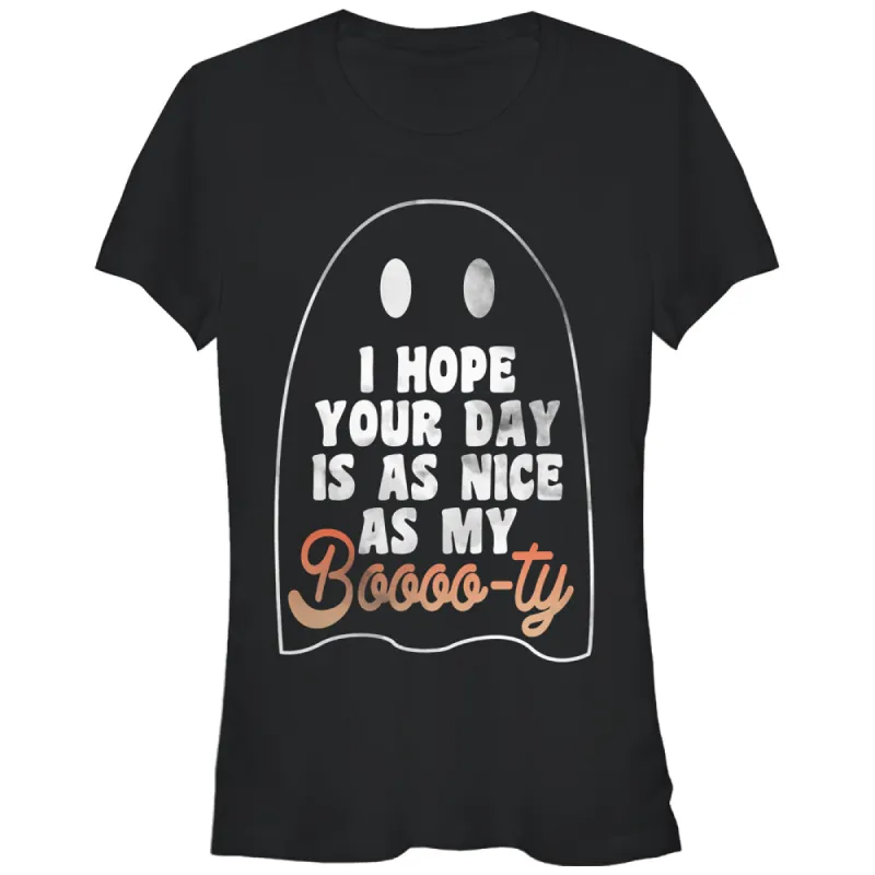 Junior's CHIN UP Ghost Hope Your Day is as Nice as my Booty T-Shirt sold by Chin Up Apparel
