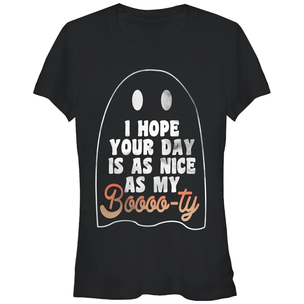 Junior's CHIN UP Ghost Hope Your Day is as Nice as my Booty T-Shirt sold by Chin Up Apparel