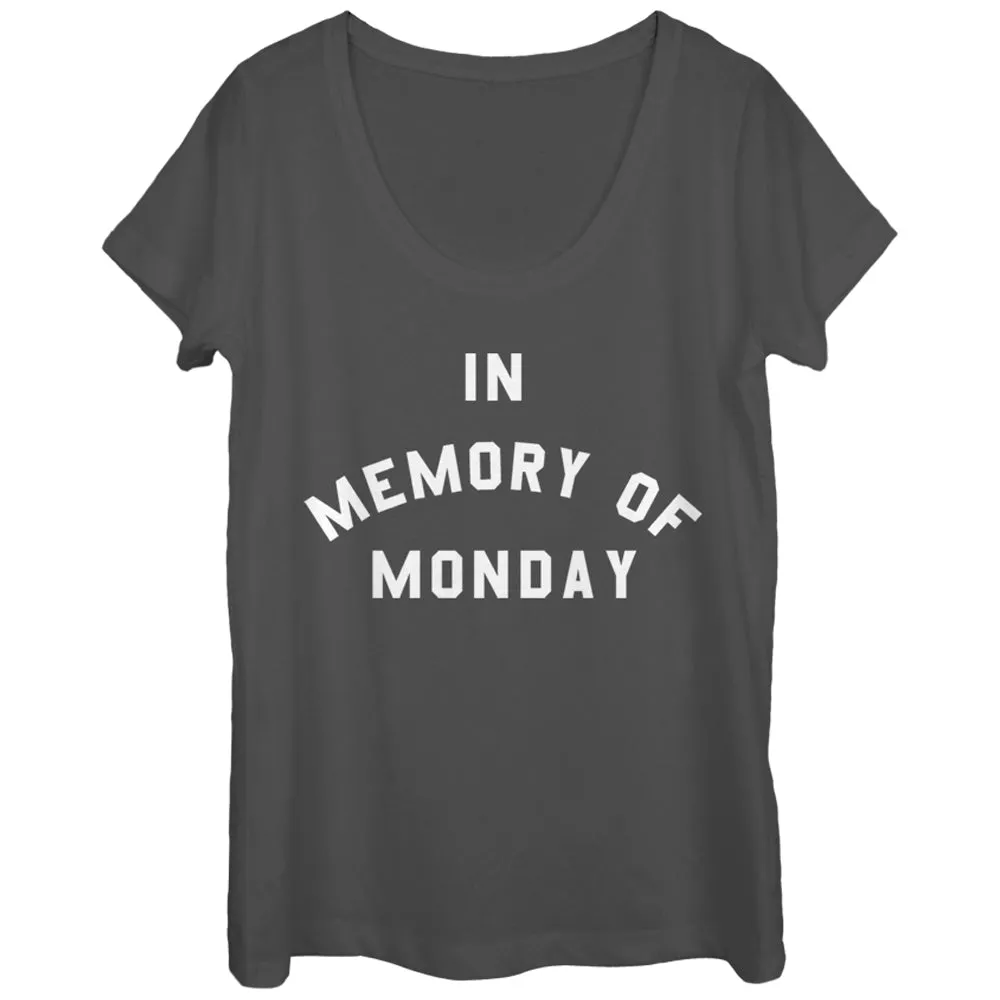 Women's CHIN UP Memory of Monday Scoop Neck sold by Chin Up Apparel