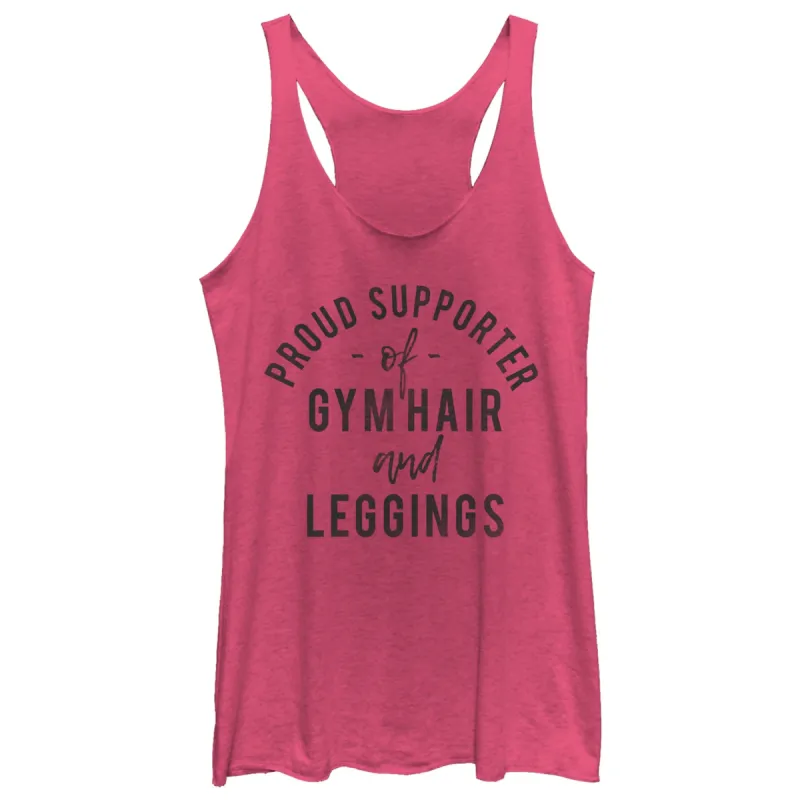 Women's CHIN UP Gym Hair and Leggings Racerback Tank Top sold by Chin Up Apparel