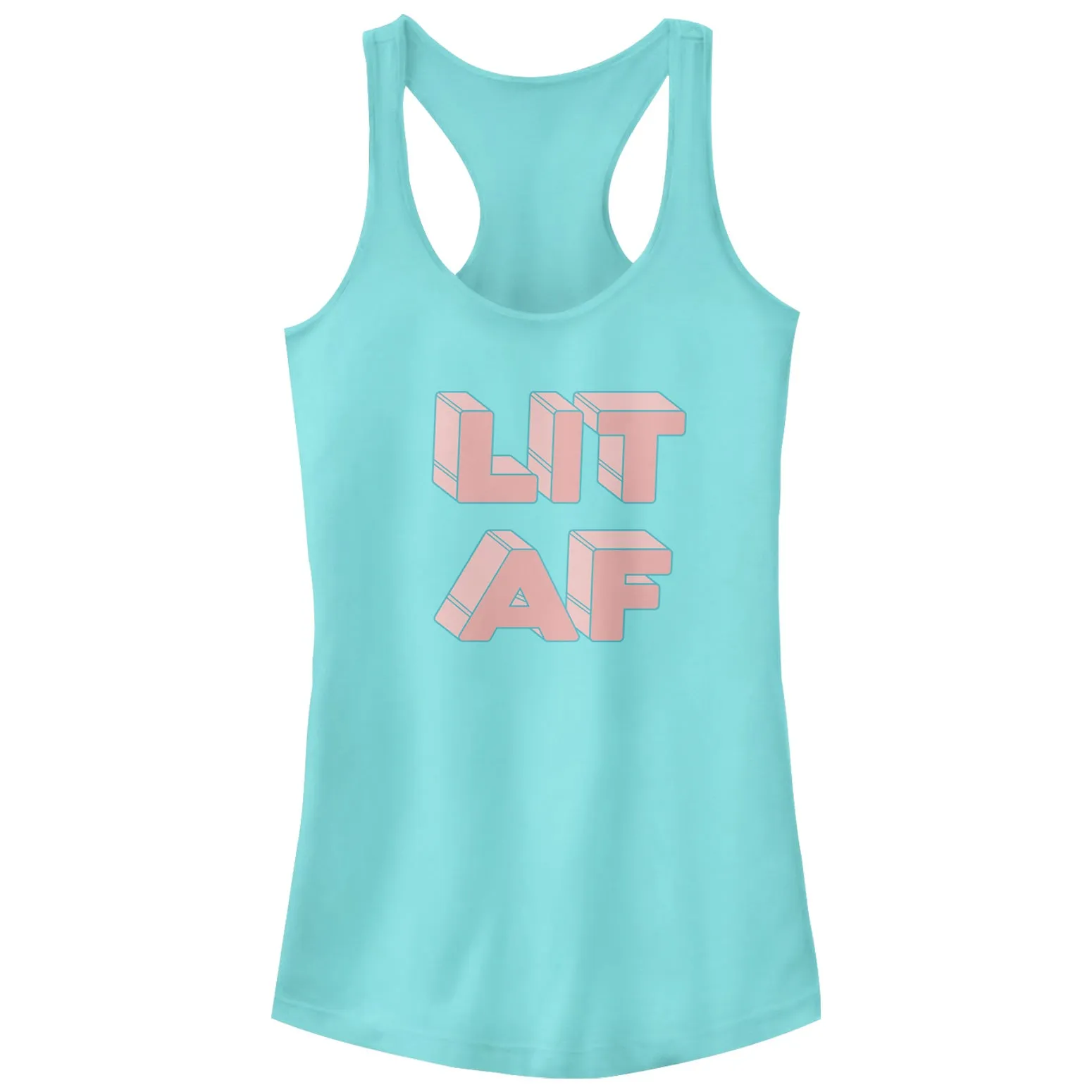 Junior's CHIN UP LIT AF Racerback Tank Top sold by Chin Up Apparel